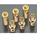 Solid High Power 5,5 mm Gold Connector 3 Paare