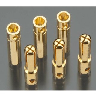 Solid High Power 4,0 mm Gold Connector 3 Paare