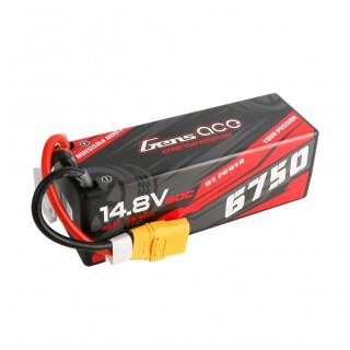 Gens ace 6750mAh 14.8V 60C 4S1P HardCase Lipo Battery 14# with XT90 Plug