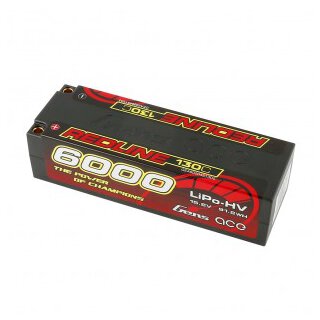 Gens ace Redline Series 6000mAh 15.2V 130C 4S1P HardCase 59# HV Ultra LCG LiPo Battery