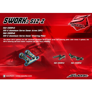 SWORKz SW332045 S12-2 Servosaverarme Aluminium 2 Stck
