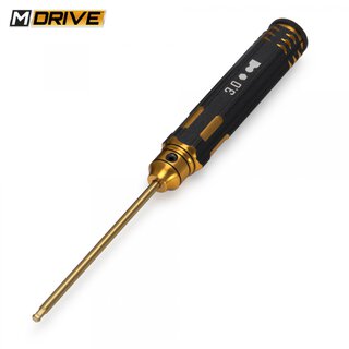 M-Drive MD23030 Pro TiN Innensechskantschlüssel mit Kugelkopf 3.0 mm