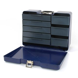 Polybuttler R14020B Werkzeugkoffer mit 8 Schubladen blau