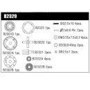 Mugen B2329-B Kegeldifferenzial Set komplett MSB1