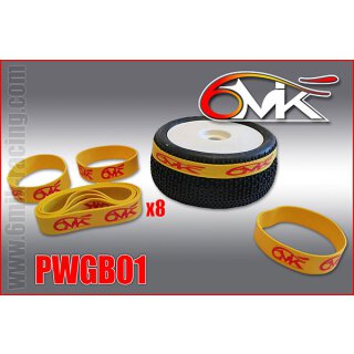 6MIK PWGB01 Klebebänder  für 1/10 und 1/8 Buggy 8 Stück