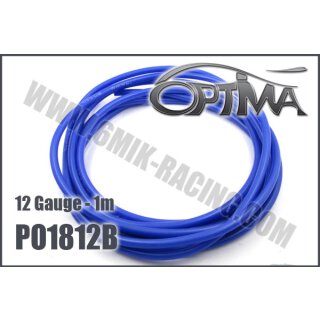 Optima PO1812B Silikonkabel 12 AWG blau 1 Meter