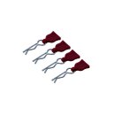 RC-Parts RC18003-RED Body Clips Rot inkl. Splint 4...