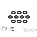 T-Work´s TA-008BK Aluminum 3mm Bore Washer 1.0mm 10...