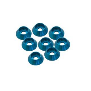 Ultimate 3 mm Alu Cap Head Washer Blau 8 Stück