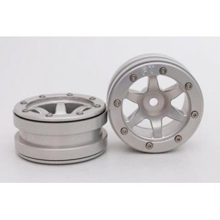 METSAFIL Beadlock Wheels PT- Wave Silber/Silber 1.9 2 Stück